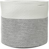  Košara za pohranu sivo-bijela Ø 40 x 35 cm pamučna | shoptok.hr