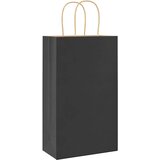  Papirnate vrećice 250 kom s ručkama crne 21x11x36 cm | shoptok.hr