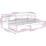  Izvlečna dnevna postelja trdna borovina 2x(90x190) cm, (20606028) | Shoptok.si