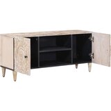 TV ormar s pohranom Bijelo 105 x 33 5 x 46 cm Čvrsto drvo manga - Bijelo | shoptok.hr