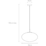  ONLI - Visilica na sajli JANET 1xE27/6W/230V prečnik 38 cm | Eponuda.com