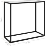  Konzolni stol bijeli 80 x 35 x 75 cm od kaljenog stakla | Eponuda.ba