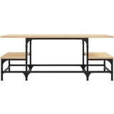  Stolić za kavu boja hrasta 100x50 5x40 cm konstruirano drvo | shoptok.hr