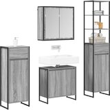  Set namještaja za kupaonicu Zidne Siva Sonoma Konstruirano drvo | Eponuda.com