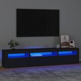 TV ormarić s LED svjetlima crni 195x35x40 cm | shoptok.hr