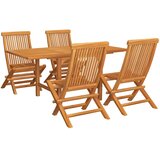  5-dijelni vrtni blagovaonski set od masivne tikovine | shoptok.hr