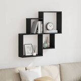  Polica na zidu Crni hrast 80 x 15 x 78,5 cm Konstruirano drvo | shoptok.hr