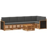  Set vanjskih sofa 6 kom. Prirodna i antracit Bijela | shoptok.hr