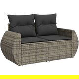  10-dijelni set vrtnih sofa od poliratana s jastucima sivi | shoptok.hr