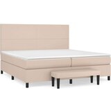 Krevet box spring s madracem cappuccino 200x200cm umjetna koža | shoptok.hr