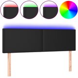 LED uzglavlje crno 144 x 5 x 78/88 cm od umjetne kože | Eponuda.com