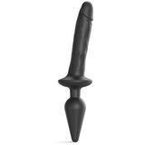 Strap-On-Me Realistic Switch Plug-in 2in1 Dildo & Butt Plug Black L Cene