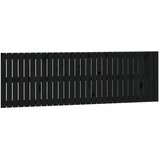 Maison Chic stensko posteljno vzglavje - vzglavna omarica - nočna omarica črno 185x3x60 cm trdna borovina, (21707041) | Shoptok.si