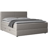 MID.YOU POSTELJA BOXSPRING 180 cm x 200 cm , kovina, umetna masa, tekstil, karton, leseni material srebrne barve Cene