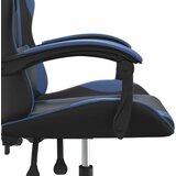 vidaXL Vrtljiv gaming stol črno in modro umetno usnje, (21377115) | Shoptok.si