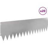  Ograda oko Travnjaka 20 pcs 103 x 30 cm Čelik Srebrna | shoptok.hr