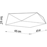  Stropna svetilka HEXA 45 črna, (21347592) | Shoptok.si