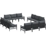 vidaXL Sjedeća garnitura za vrt 12 pcs Antracit Čelik | shoptok.hr