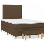  Krevet box spring s madracem tamnosmeđi 120 x 190 cm od tkanine | shoptok.hr