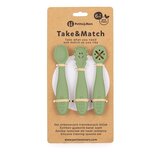 Petite&Mars Silikonske žlice za trening od 3 kom 6 m+ Take&Match, Sweet Pea | Shoptok.si
