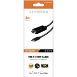 Vivanco Kabel USB-C/HDMI M-M 4K 3M ČRN, (5000489217) | Shoptok.si