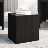 vidaXL Stranska mizica črna 40x37x40,5 cm poli ratan Cene