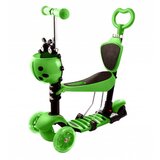 Olimp Sport Trotinet za decu 5 u 1 sa sedištem i svetlećim točkovima ZELENI | ePonuda.com