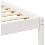 vidaXL Konstrukcija postelje Bela 200 x 200 cm Trdna borovina | Shoptok.si