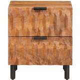  Noćni ormar 2 pcs Smeđa 40 x 33 5 x 46 cm Čvrsto drvo manga | shoptok.hr