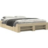 Furnova Posteljni okvir brez vzmetnice hrast 160x200 cm inženirski les, (21940667) | Shoptok.si
