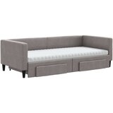  Dnevni krevet na razvlačenje smeđesivi 90 x 200 cm od tkanine | shoptok.hr