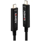 Lindy priključni kabel USB-C™ utikač, USB-C™ utikač 15 m crna 38503 USB-C™ Display kabel