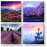  Slike na platnu everywhere purple 4-delni kolaž XOBKOL21E42 Cijene