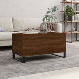 vidaXL Klubska mizica rjavi hrast 90x44,5x45 cm inženirski les | Shoptok.si