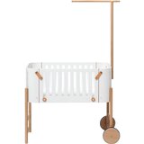 Oliver Furniture® dječji krevetić co-sleeper 42x82 s uključenim kompletom za pretvaranje u klupu white/oak | shoptok.hr