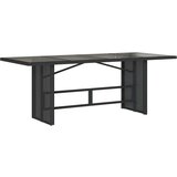  9-dijelni vrtni blagovaonski set s jastucima crni od poliratana | shoptok.hr