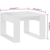  Bočni stolić bijeli 50 x 50 x 35 cm od konstruiranog drva | Eponuda.com