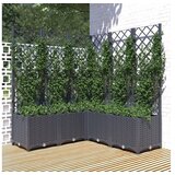  Sadilica s rešetkom tamnosiva 120 x 120 x 136 cm pp | shoptok.hr