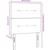 LED Uzglavlje Crno 90 cm Baršun | shoptok.hr