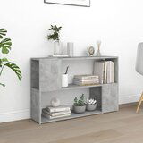 The Living Store Knjižna omara betonsko siva 100x24x63 cm iverna plošča - Knjižna Omara, (21436983) | Shoptok.si