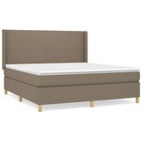  Box spring postelja z vzmetnico taupe 180x200 cm blago, (20791929) | Shoptok.si