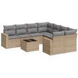  9-dijelni set vrtnih sofa s jastucima bež od poliratana | shoptok.hr