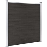 vidaXL Ograjni panel WPC 180x186 cm črn | Shoptok.si