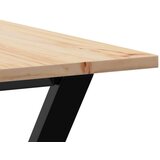  Blagovaonski stol Y-oblika 160x80x75 cm od borovine i željeza | shoptok.hr