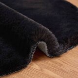  Faux Rabbit Fur Rug Olite Crna 80 x 120 cm Poliester | shoptok.hr