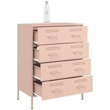  Komoda ružičasta 68 x 39 x 89 cm čelična | shoptok.hr