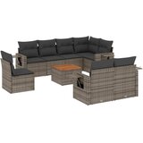 The Living Store Vrtna sedežna garnitura 9-delna z blazinami siv poli ratan - Vrtna Sedežna Garniture, (21461120) | Shoptok.si