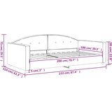  Dnevni krevet crni 100 x 200 cm baršunasti | shoptok.hr