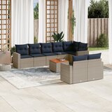 vidaXL 9-dijelni set vrtnih sofa od poliratana s jastucima sivi | shoptok.hr