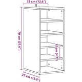  Ormari za cipele 2 kom staro drvo 32x35x70 cm konstruirano drvo | shoptok.hr